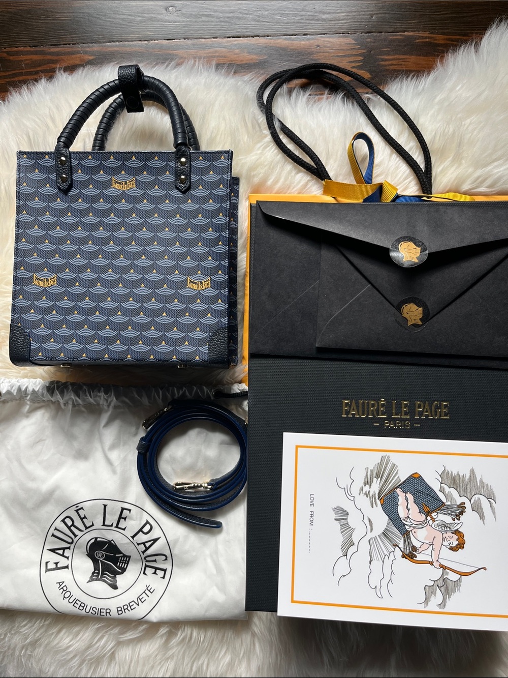 Faure Le Page Take It Easy Tote 19 Paris Blue Royal Blue Full Set Like New